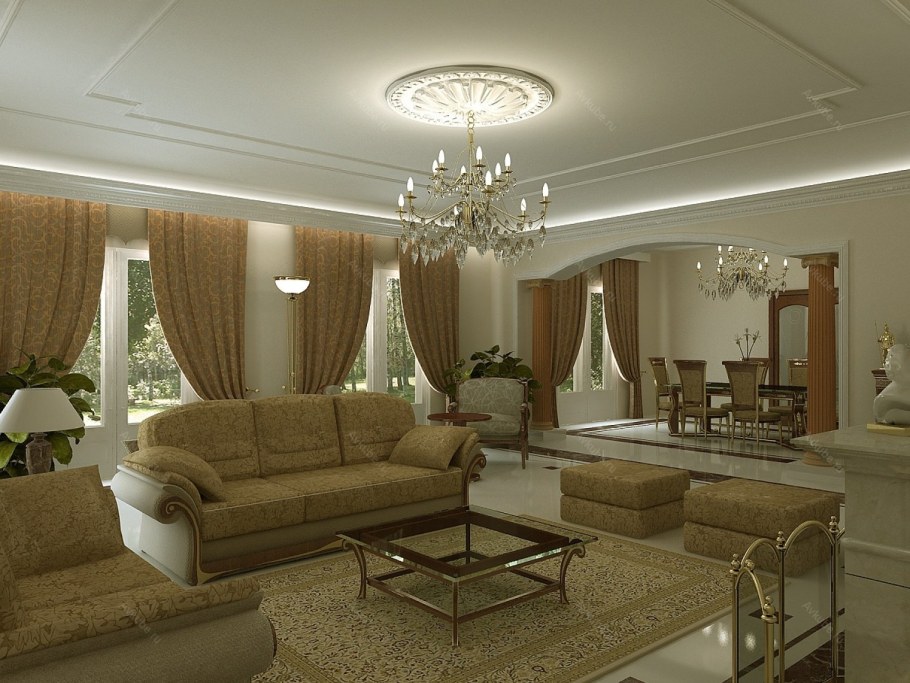 Гостиная в частном доме