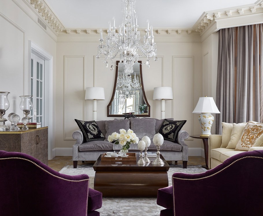 Интерьер мрамор и хрусталь