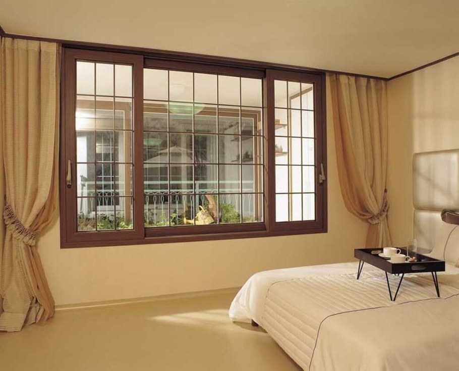 Окна с ламинацией в интерьере