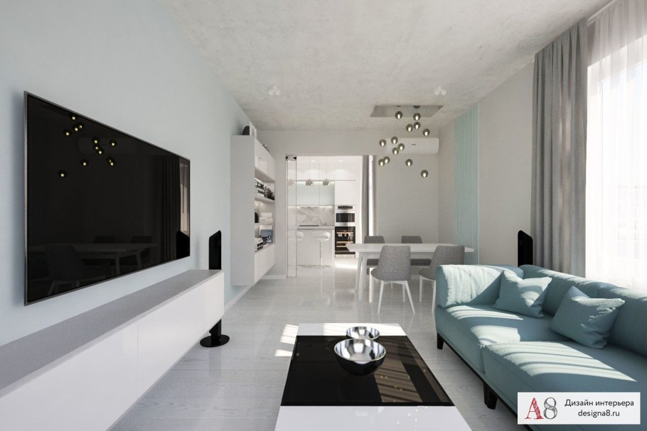 Трехкомнатная квартира в стиле Минимализм