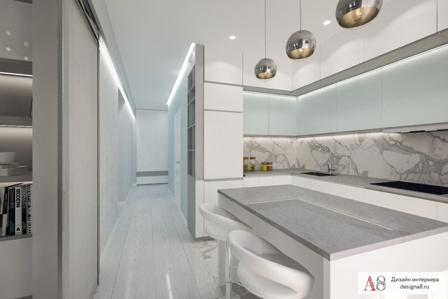 Трехкомнатная квартира в стиле Минимализм