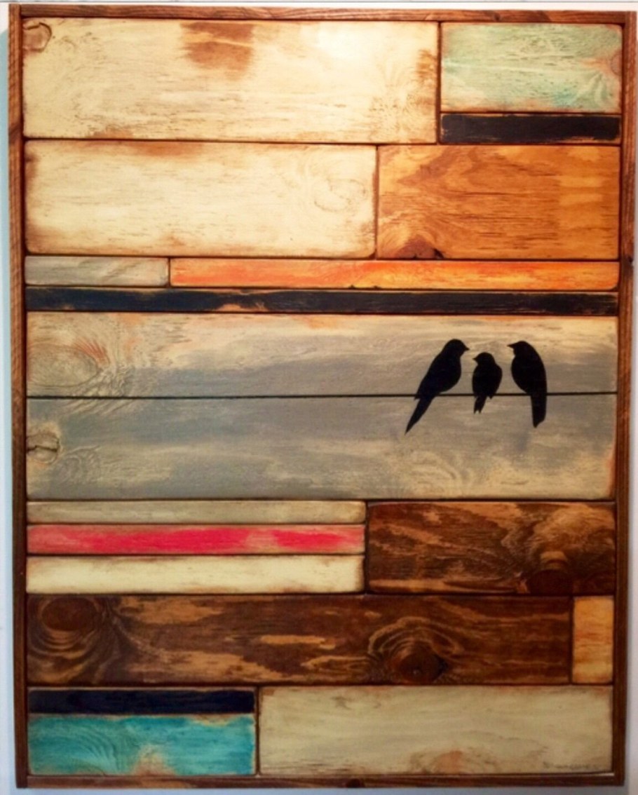 Деревянное панно на стену