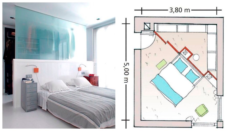 Планировка спальной комнаты