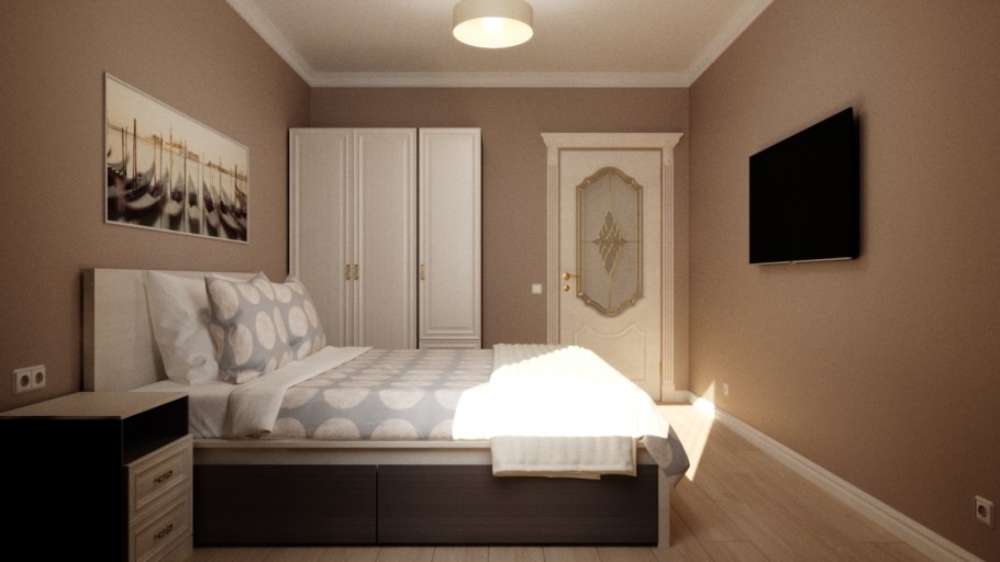 Узкая спальня