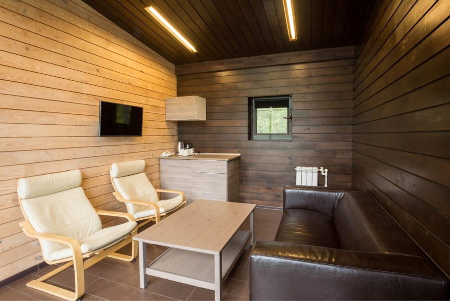 Отделка комнаты отдыха в бини