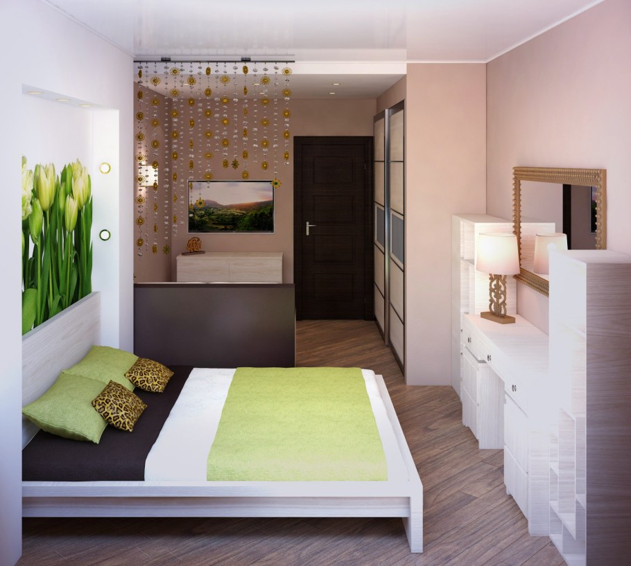 Зонирование комнаты 18 кв.м