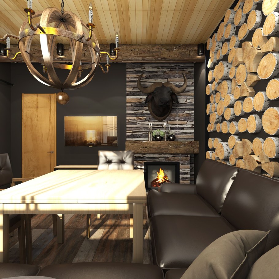 Предбанник в стиле лофт