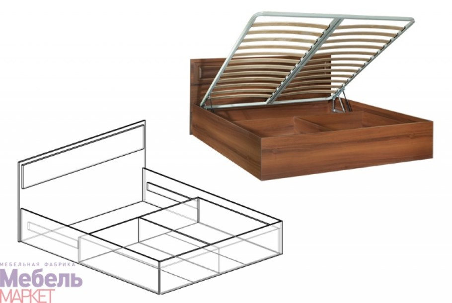 Кровать 1400 с подъемным механизмом 33.2 Бриз