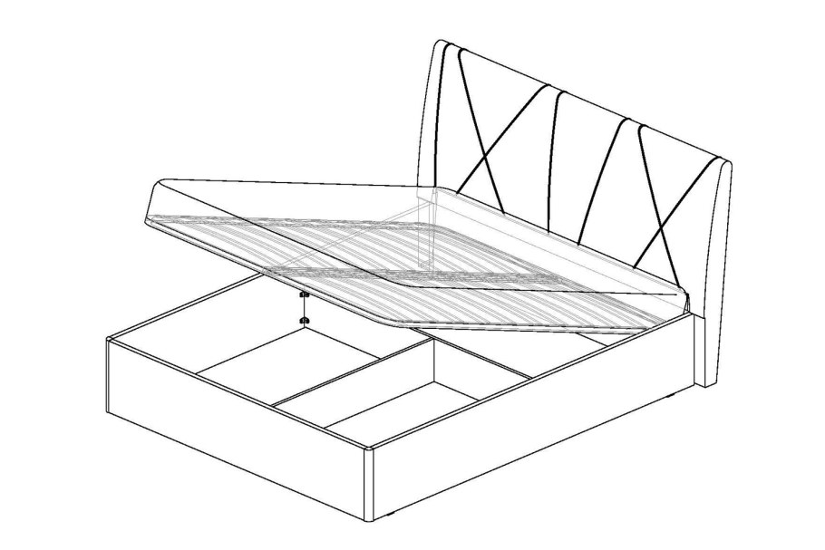 Кровать Шатура Римини подъёмный механизм