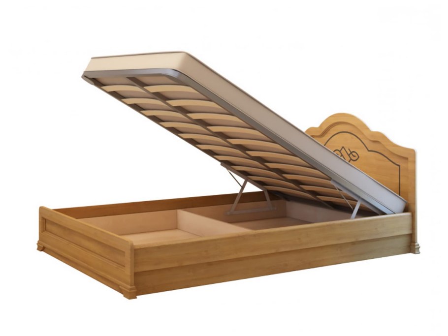 Кровать 110 190 с подъемным механизмом беленый дуб