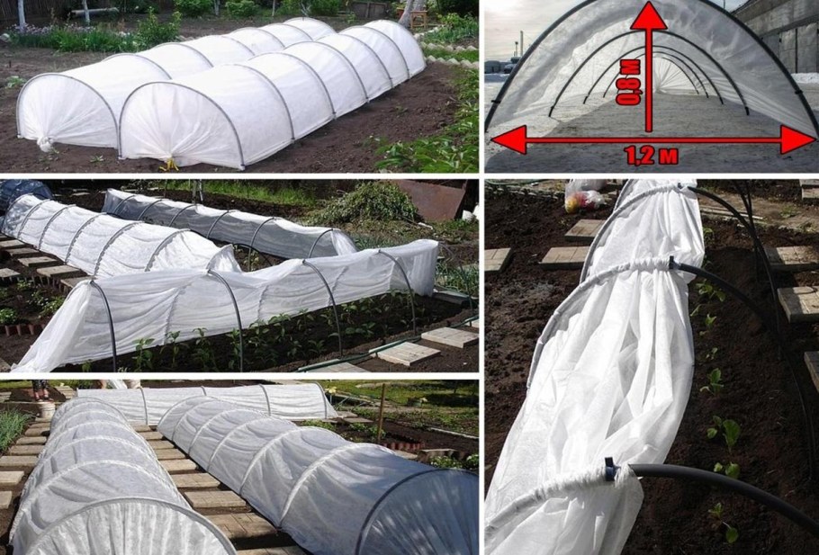 Парник гармошка 6м с укрывным материалом Агроспан-60