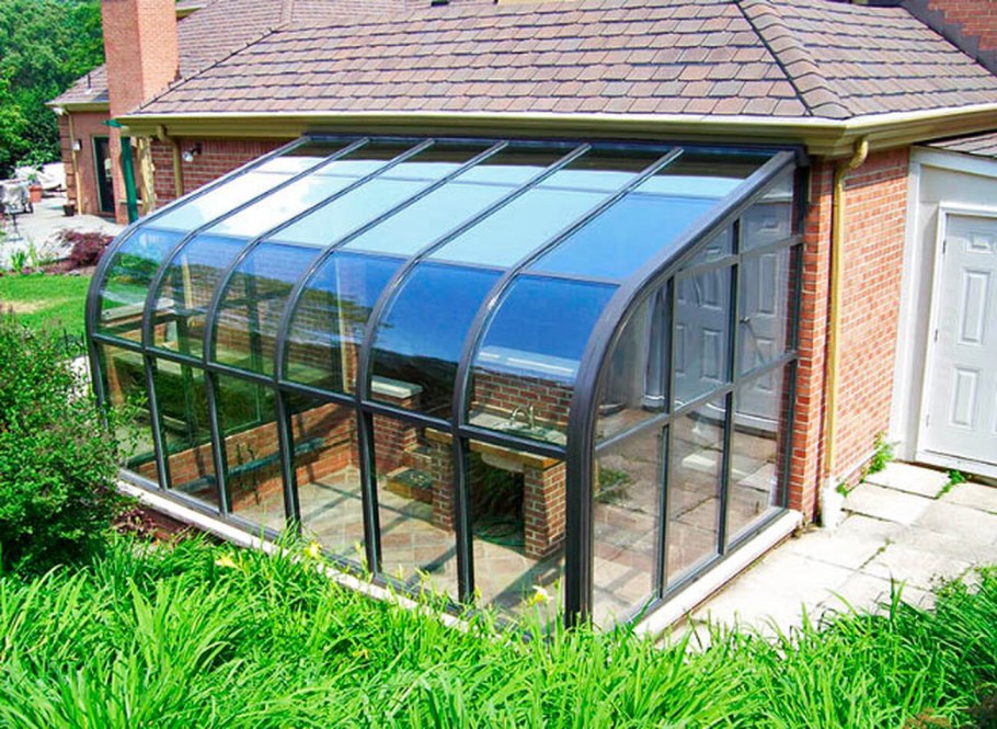 Теплица пристенная оц65 п