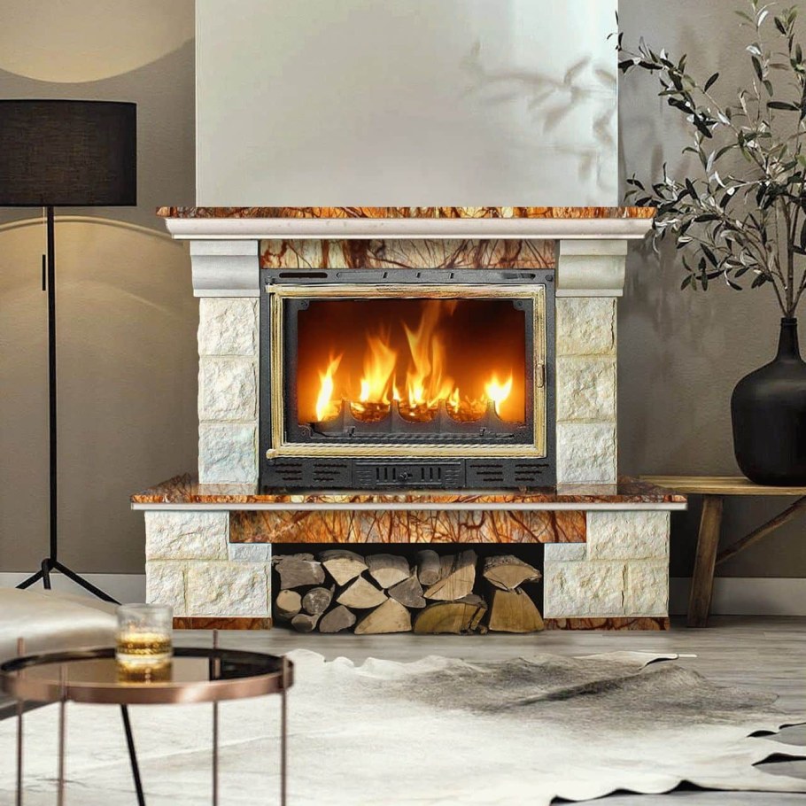 Облицовка Экокамин пион угловая