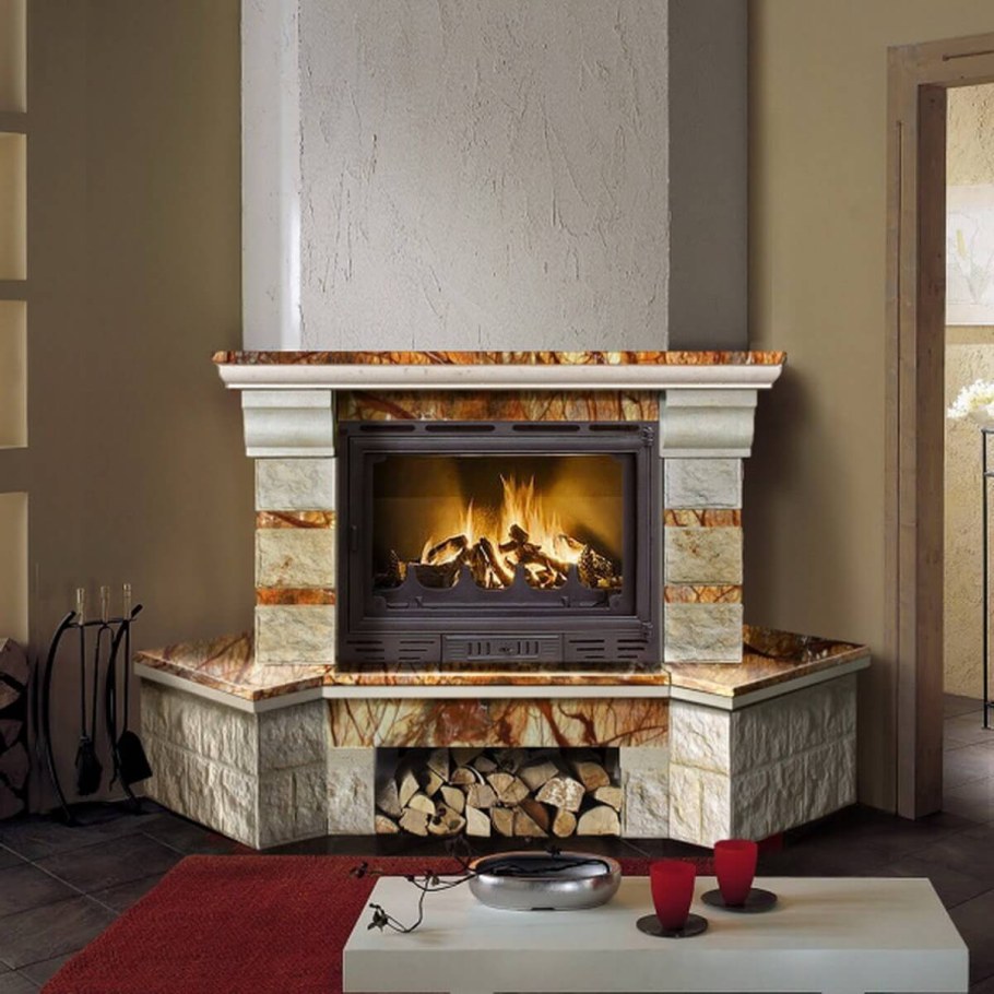 Пристенно угловой камин Экокамин 700