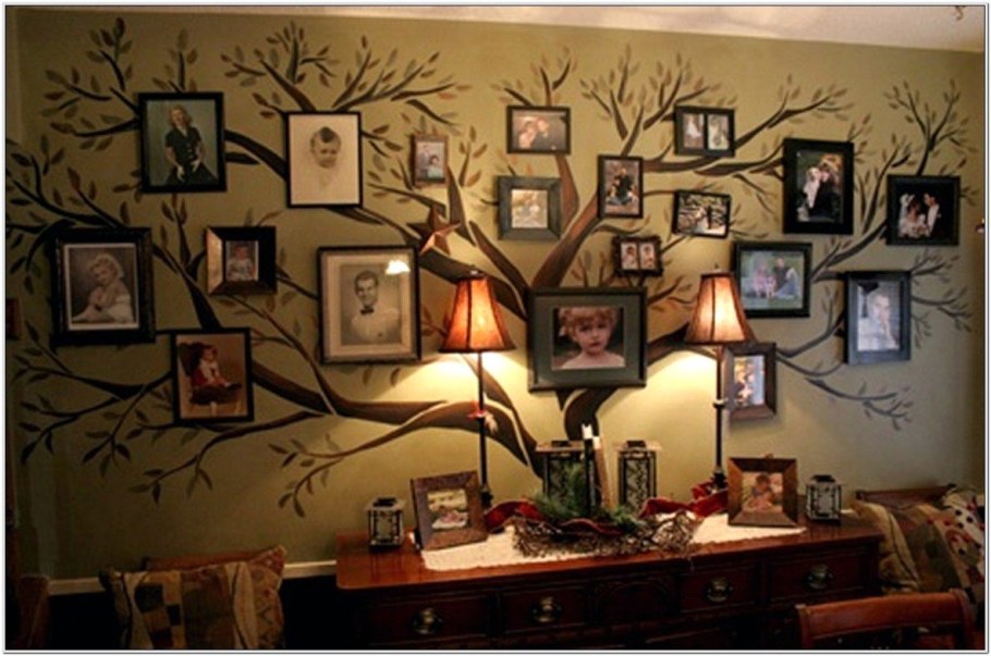 Декор стен деревом