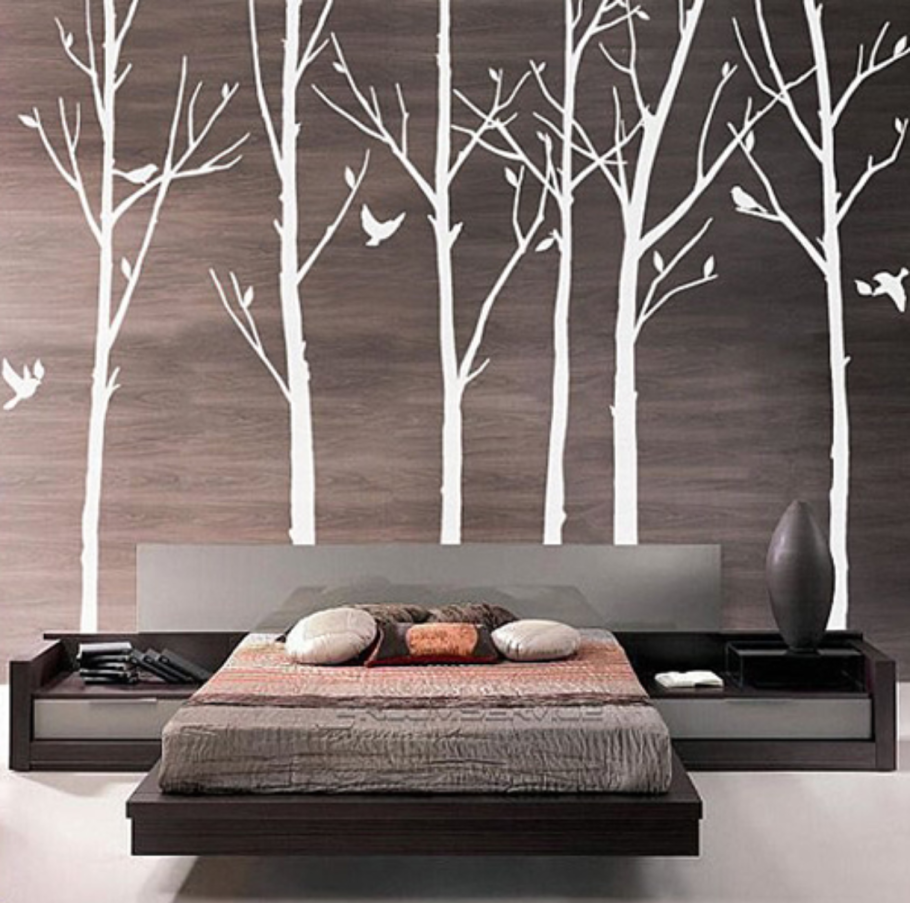 Декор стен деревом