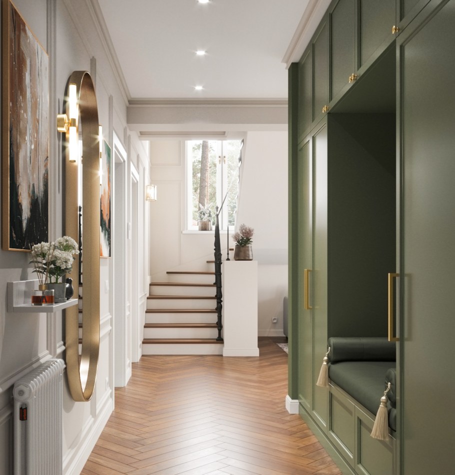 Интерьер холла в частном доме