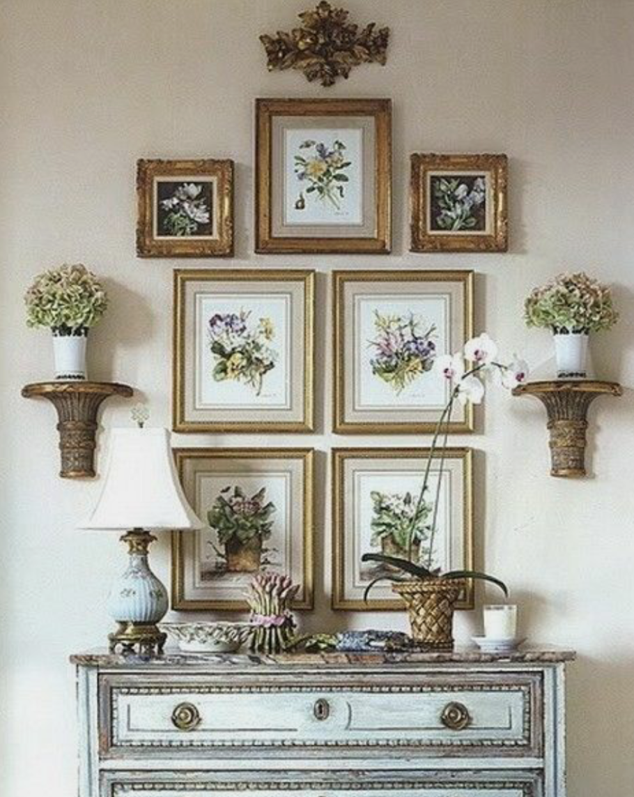 Украшение стен картинами