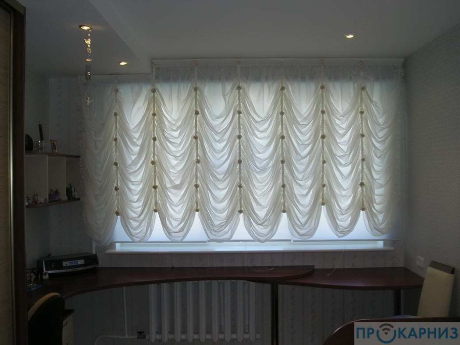 Французские шторы в спальню