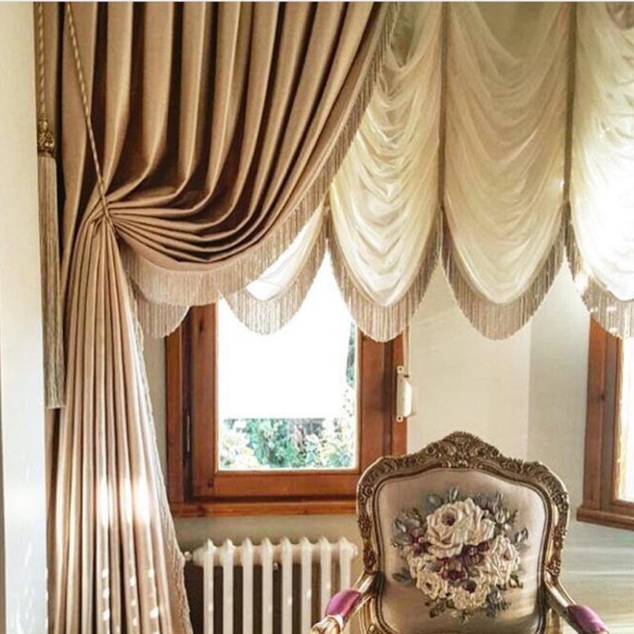 Французские шторы в спальню