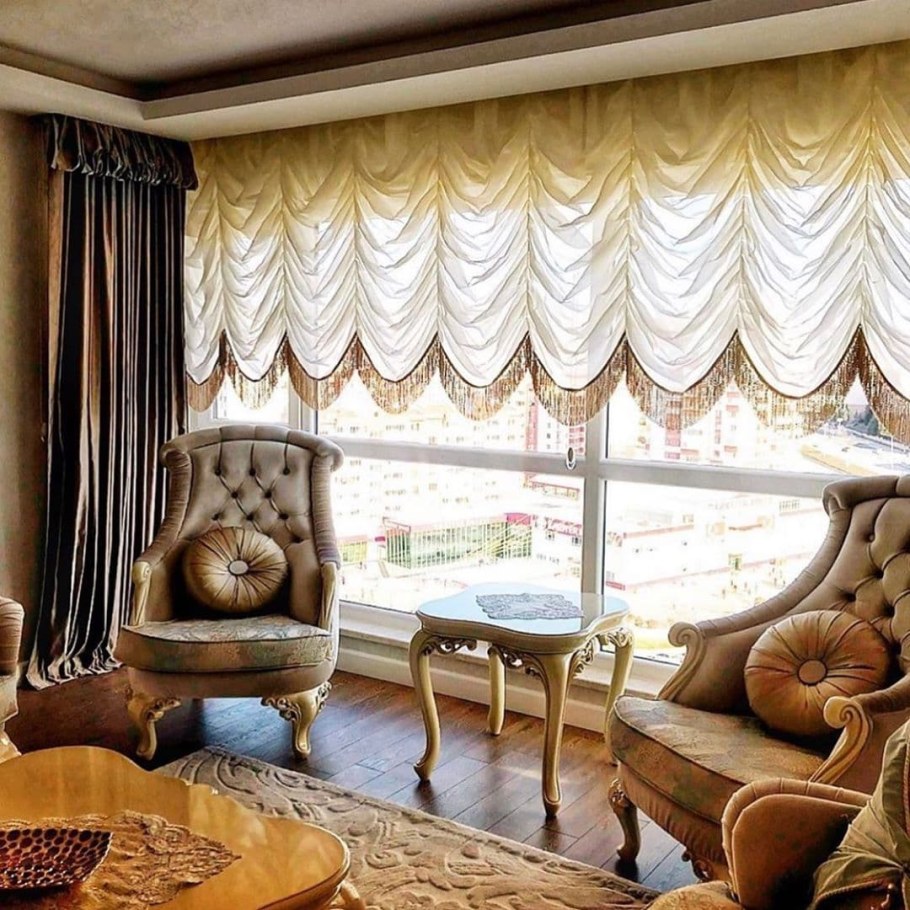 Французские шторы в гостиную