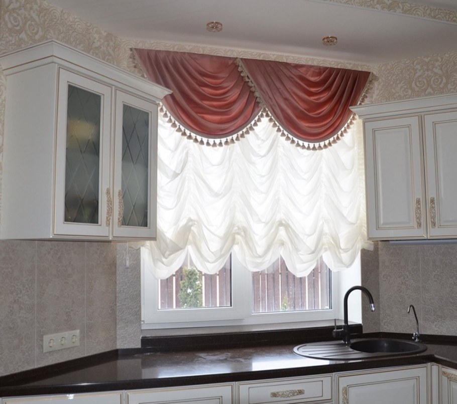 Французские шторы на кухню