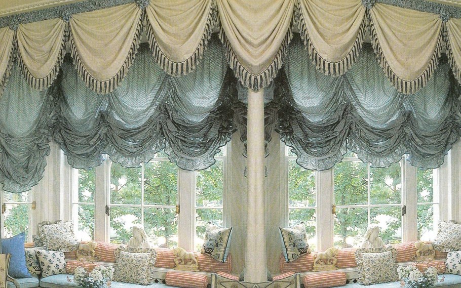 Французские шторы или шторы с фестонами