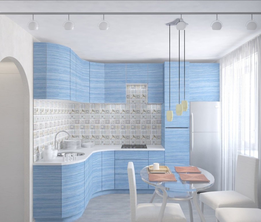 Голубые кухни