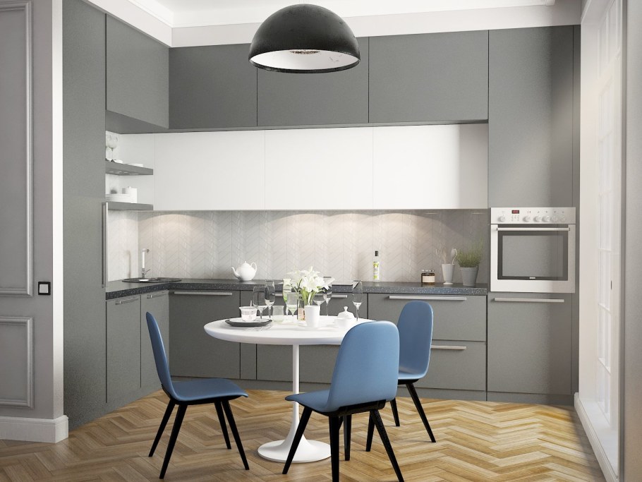 Серая кухня в интерьере