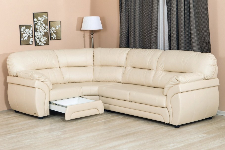 Диван угловой кожаный Hoff