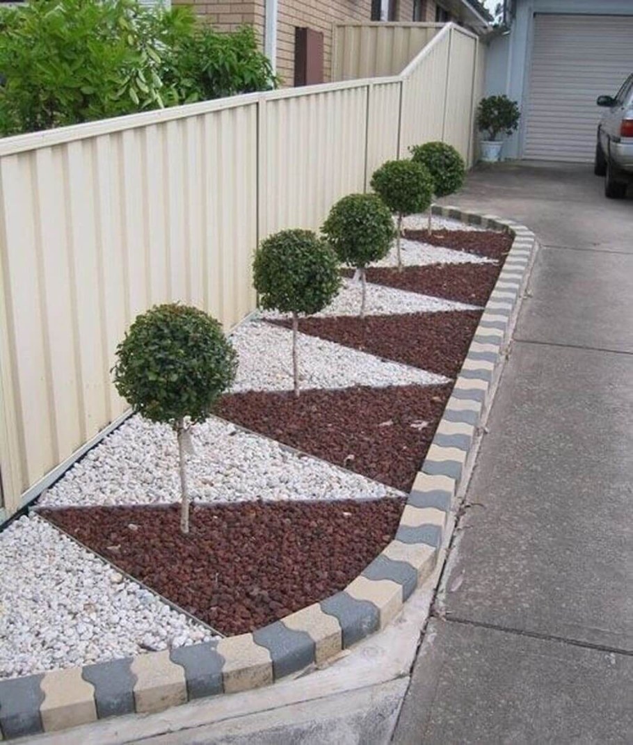 Щебень в ландшафте