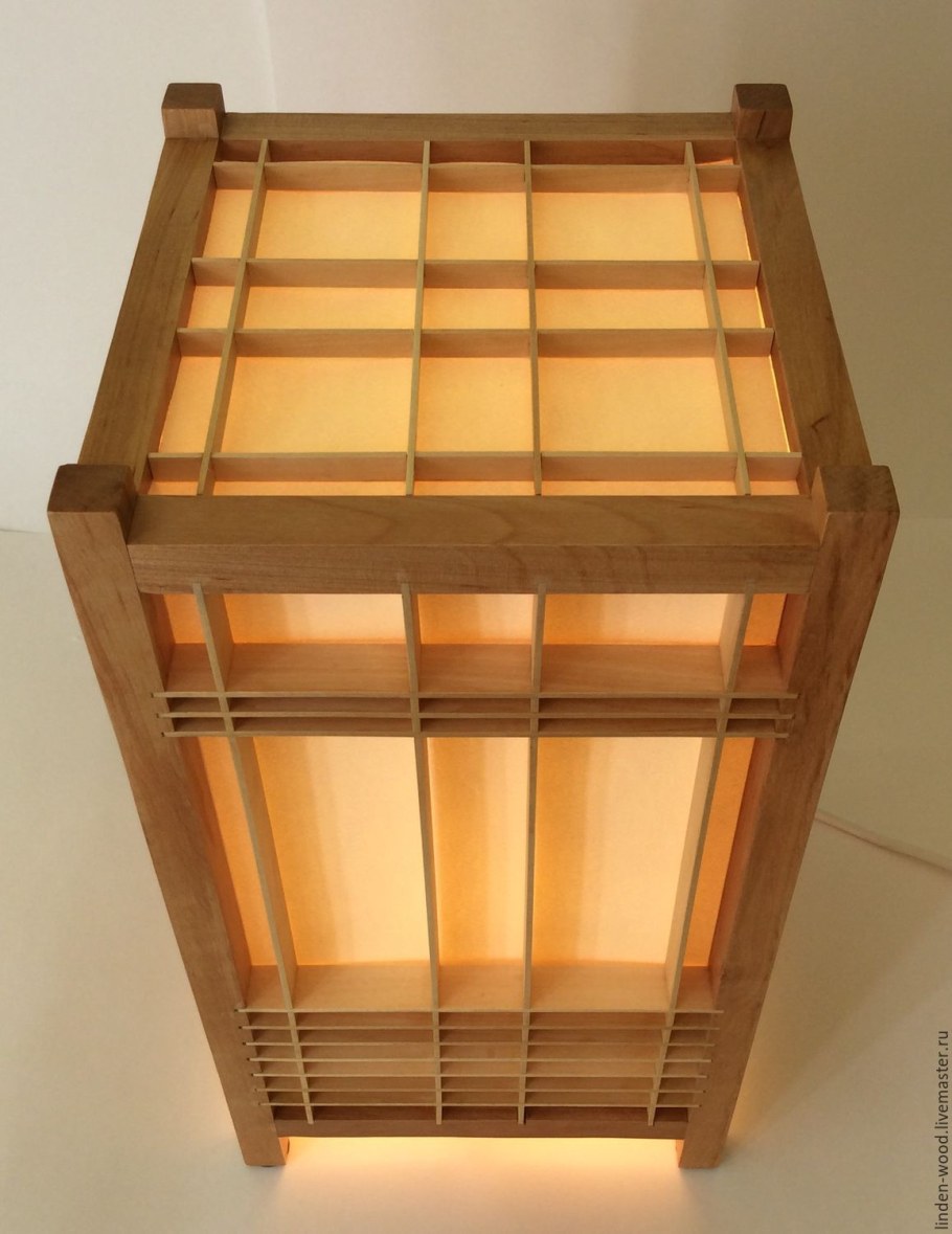 Японские светильники из дерева