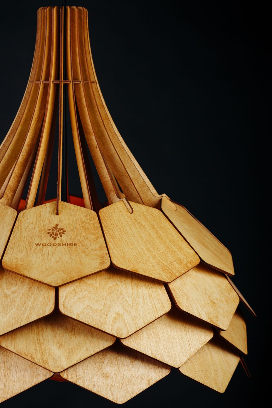 Деревянная люстра Астеко.