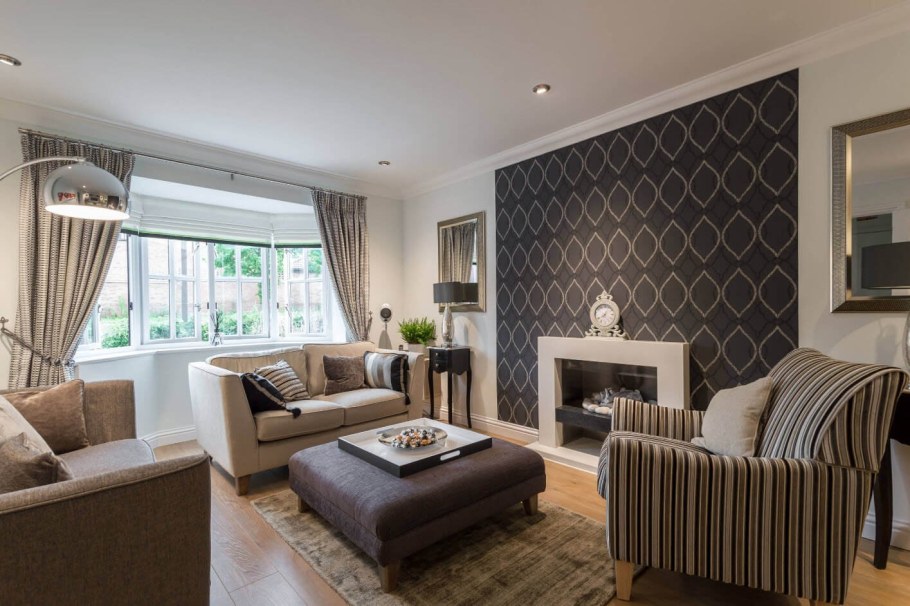Стильные обои для стен в гостиную