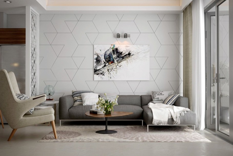 Стильные обои для стен в гостиную