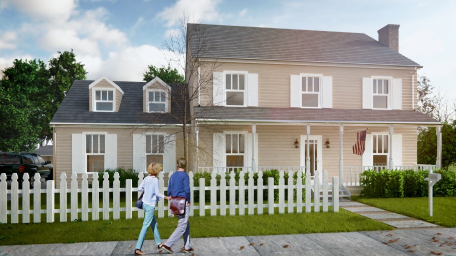 Американский дом пасмурно