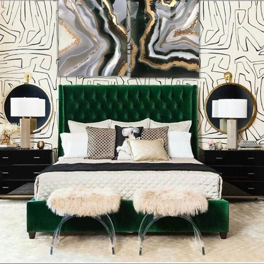 Изумрудный цвет в интерьере