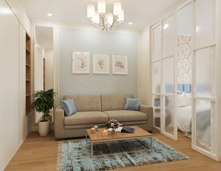 Интерьер гостиной 18 кв м прямоугольная