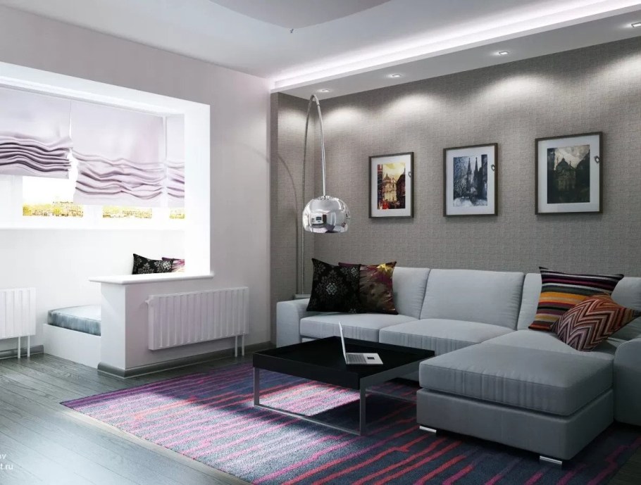 Спальня гостиная в современном стиле