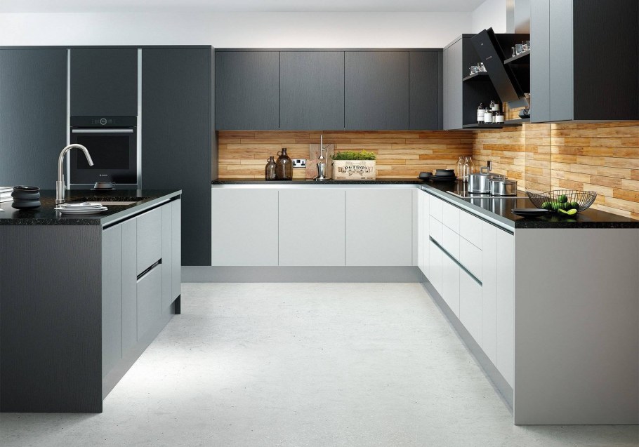 Черный графит Эггер кухни