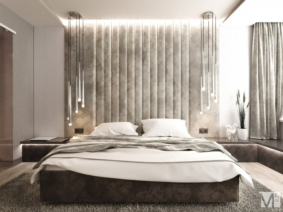 Стеновые панели в интерьере спальни