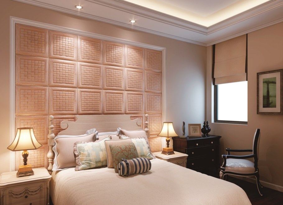 Декоративные панели в спальне