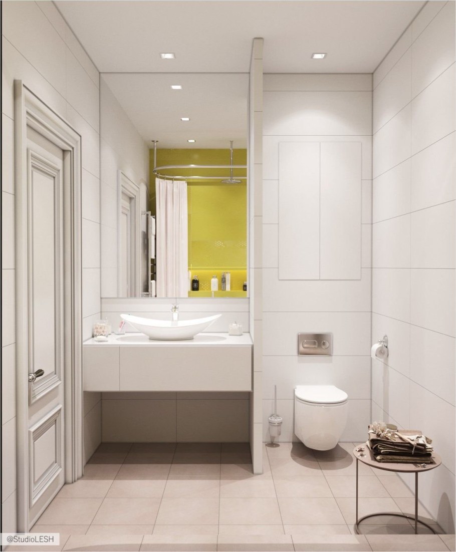 Ванная в светлых тонах