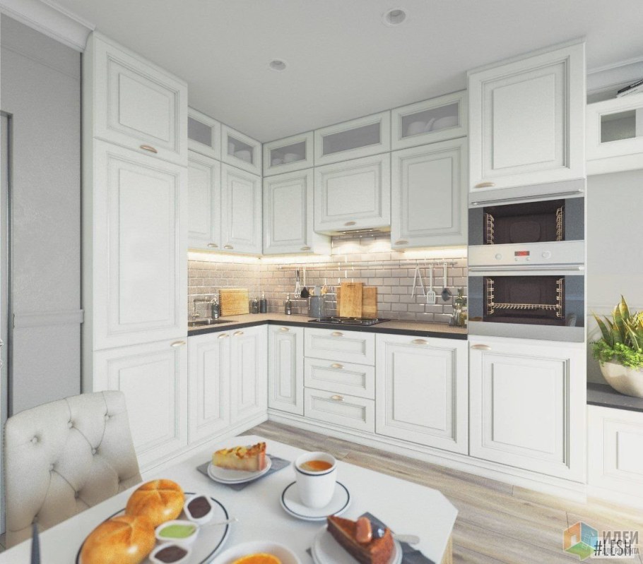 Кухня классика белая Нео