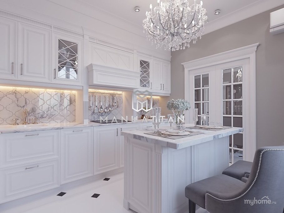 Белая кухня Неоклассика Slotex 2340