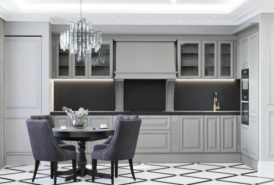 Белая кухня Неоклассика 2022