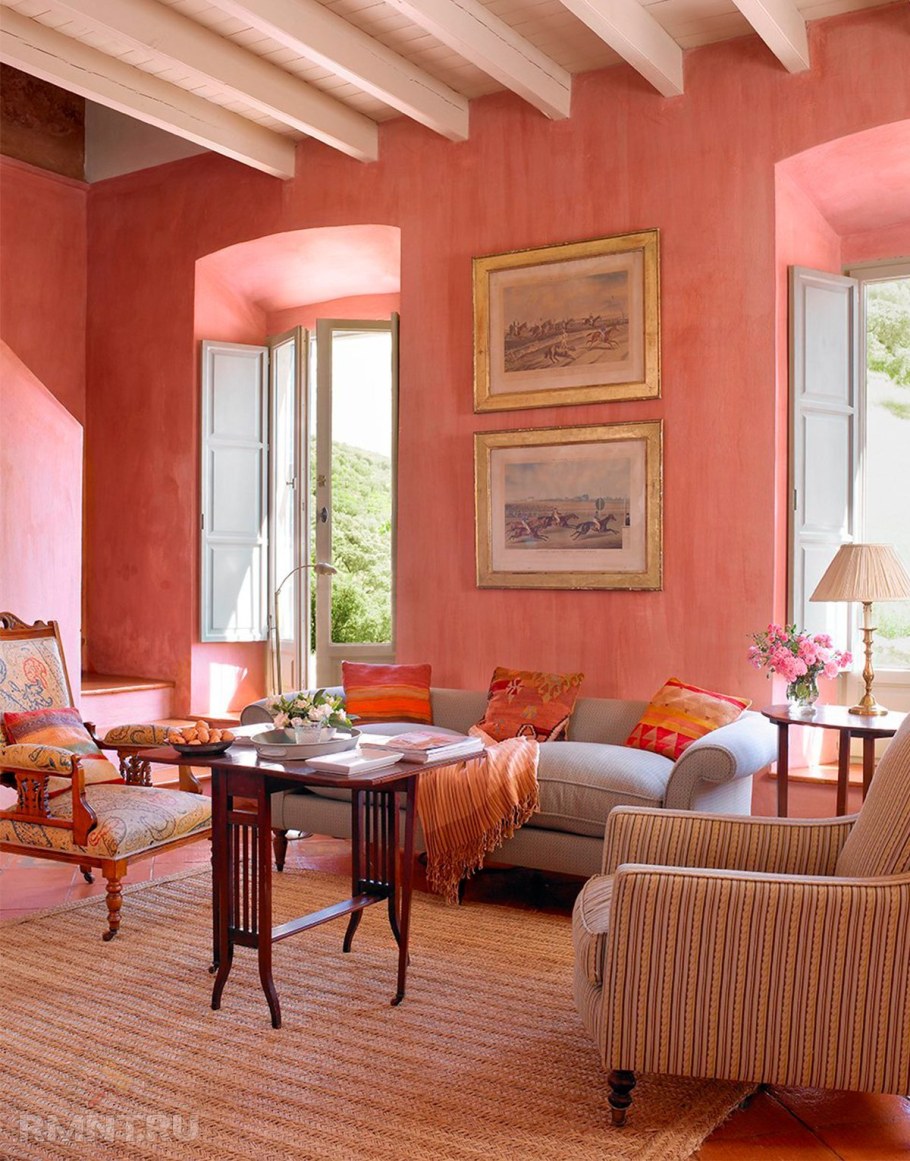 Терракотовый цвет в интерьере
