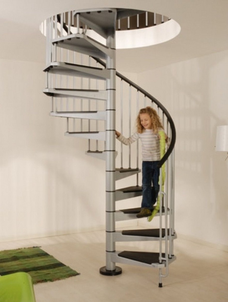 Лестница винтовая Калгари грей 120