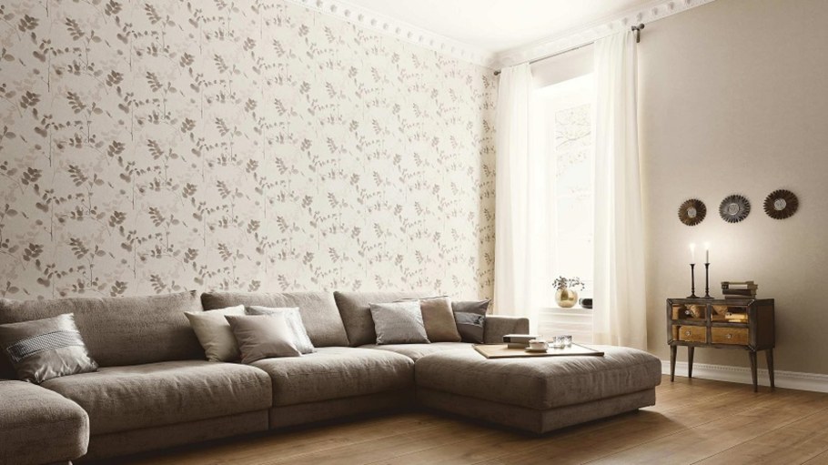 Обои флизелиновые Elysium Элли бежевые 1.06 м е26004