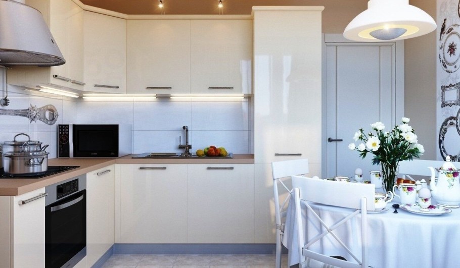 Красивые кухни в светлых тонах